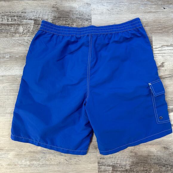 Polo Ralph Lauren Blue Swim Trunks Green Pony Logo Medium - Picture 6 of 8